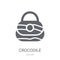 Crocodile leather bag icon. Trendy Crocodile leather bag logo co