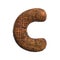 crocodile letter C - Capital 3d reptile font - suitable for wildlife, ecology or conservation related subjects