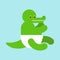 Crocodile Little baby. Alligator little kid. croc small children. Vector illustration