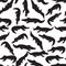 Crocodile silhouette seamless pattern