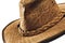 Crocodile skin leather hat