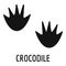 Crocodile step icon, simple style.