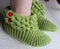 Crocodile Stitch Crochet Slippers Lady Bug Buttons