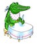 Crocodile teeth reptile cartoon humor