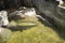 Crocodiles sleeping and resting and swimming in water pond and cage at public park in Bangkok, Thailand