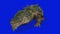 Crocodille Walking, Front View Seamless Loop, Blue Screen Chromakey