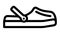 crocs beach footwear line icon animation
