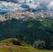 Croda Negra, Averau, Nuvolau and Ra Gusela mountain peaks in the Dolomites