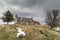 Croft ruins on Dava Moor in Scotland.