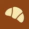 Croissant bakery item flat style simple vector icon