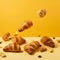 croissant bread breakfast bakery colorful food shot advertising