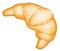 Croissant, class French cuisine. Sweet air bun, croissant. Exquisite treat for every taste. Vector illustration