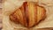 Croissant close-up on a table