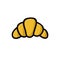 Croissant doodle icon, vector illustration