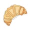 Croissant doodle style.