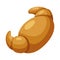 Croissant French crescent-shaped roll for breakfast icon