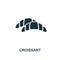 Croissant icon. Premium style design from coffe shop icon collection. UI and UX. Pixel perfect croissant icon. For web design, app
