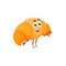 Croissant isolated French roll cartoon character