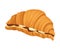 Croissant Stuffed with Chocolate Paste and Sliced Banana Vector Illustration