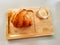 The croissant with sweetened condensed milk