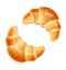 Croissant. Traditional french baked goods. Vector illustration.