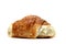 Croissant white background baked