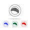 croissants lying on a plate simple black eating icon. Elements of food multi colored icons. Premium quality graphic design icon. S