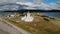 Cromarty Lighthouse at Cromarty Firth in the Scotland - aerial view