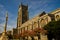 Cromer church and the war memorial in the grounds