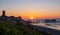 Cromer town and pier at sunset