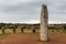 Cromlech of Xerez megalithic monument in Monsaraz, Portugal
