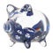 Cronos (CRO) Clear Glass piggy bank