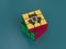 Cronos Crypto Rubiks Cube Puzzle Solve Logic Game Difficult 3D Illustration