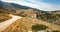 Crooked Creek Road through the Pryor Mountains in Montana