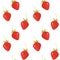 Crooked tasty ripe sweet strawberry. Seamless pattern.  Illustration