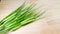 Crop barley on wooden background