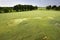 Crop circle in a wheat field