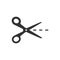 Crop, cut cutting scissors icon. Vector illustartion, flat design.