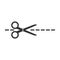 Crop, cut cutting scissors icon. Vector illustartion, flat design.