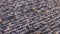 Crop field with frost in winter farmland