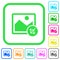 Crop image vivid colored flat icons
