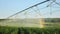 Crop irrigation using the center pivot sprinkler system