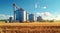 Crop Management Innovations Silos in Wheat Background