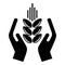 Crop protection icon, simple black style