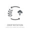 crop rotation icon. Trendy crop rotation logo concept on white b
