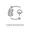 crop rotation linear icon. Modern outline crop rotation logo con