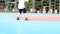 crop video of man legs playing basketball