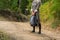 Crop view of atractive young universitarian woman with backpack