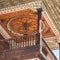 Crop view of hardwood ceiling, Rila monastery,