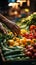 Crop view of someone buying a mix of veggies at the farmers\\\' market